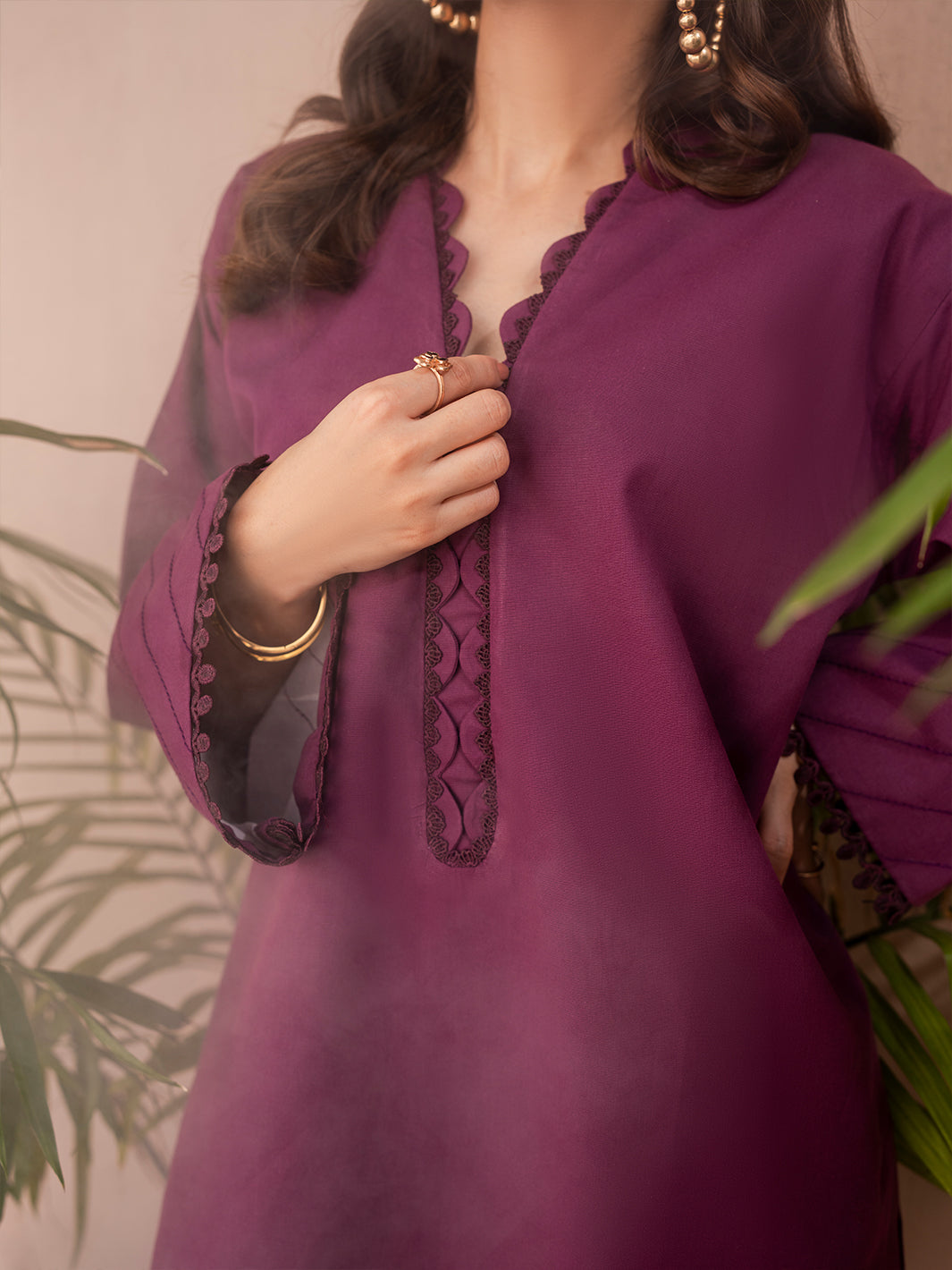 Orchid | 2 PC Stitched