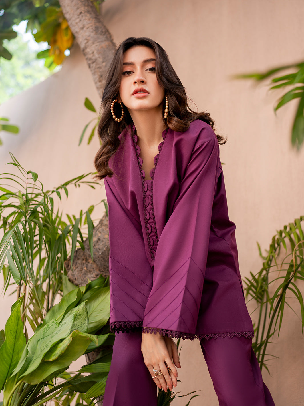 Orchid | 2 PC Stitched