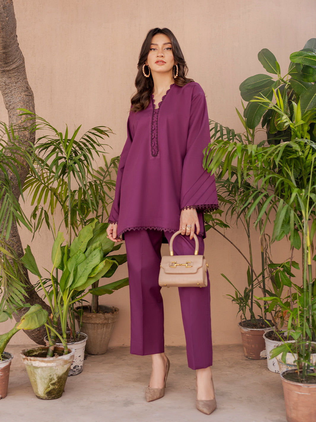 Orchid | 2 PC Stitched