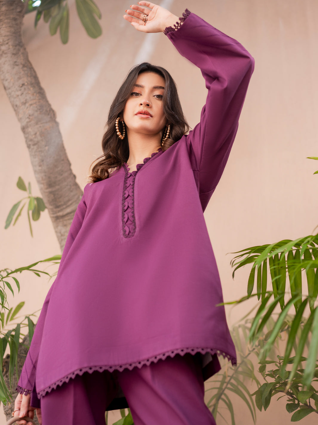 Orchid | 2 PC Stitched