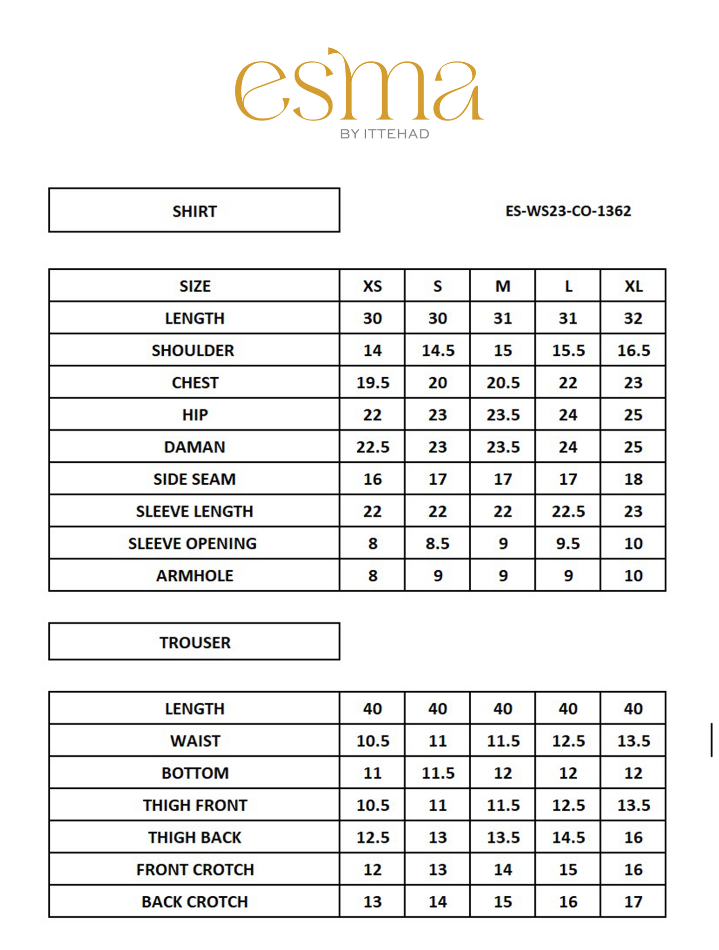 CO-1362 | 2 PC Stitched